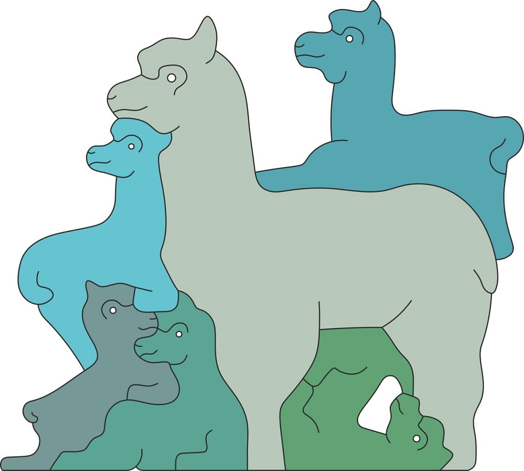Laser Cut Llama Alpaca Jigsaw Puzzle Toy