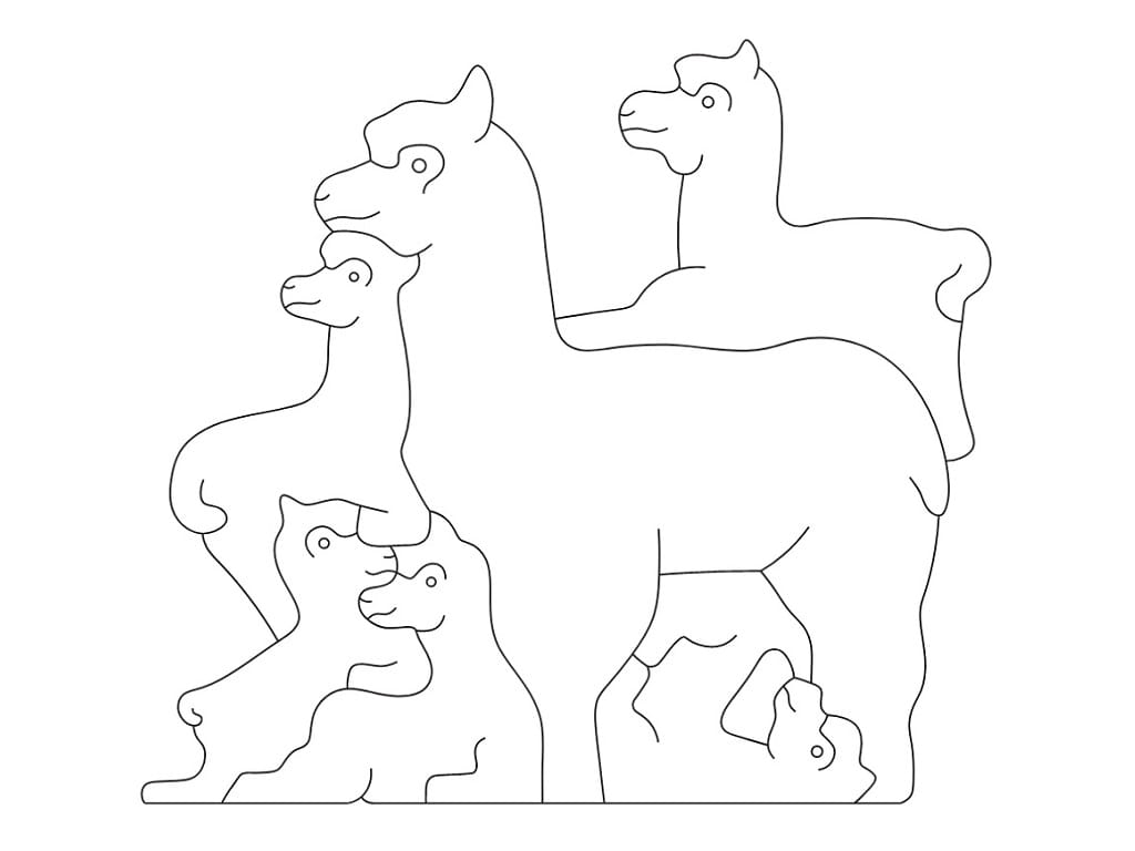 Laser Cut Llama Alpaca Jigsaw Puzzle Toy