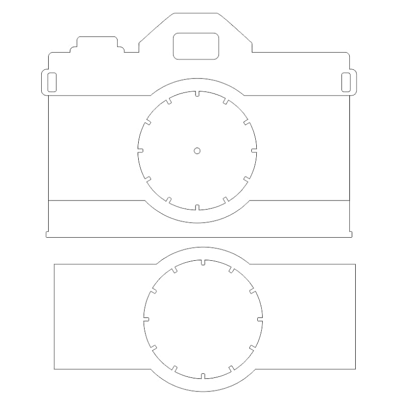 Laser Cut Digital Camera Wall Clock