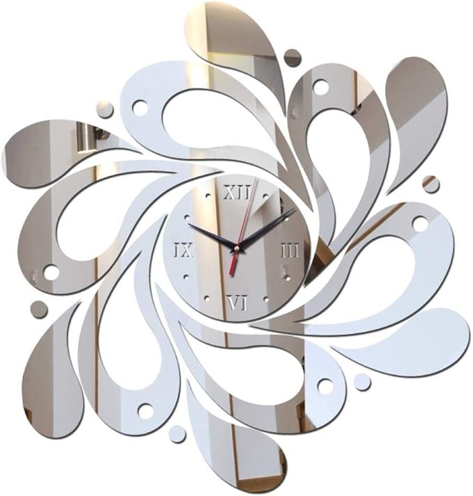 Laser Cut Fancy Wall Clock With Spiral Waves