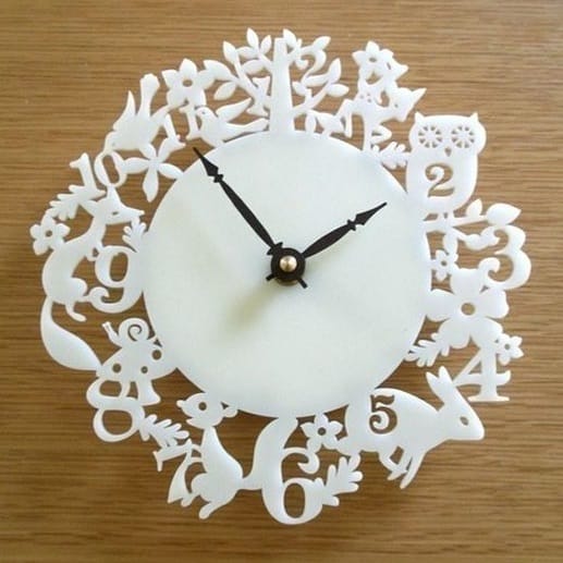 Laser Cut Forest Theme Wall Clock