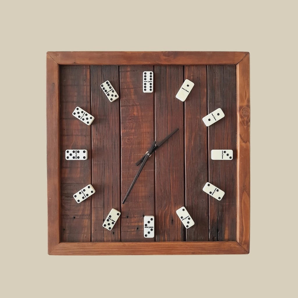 Laser Cut Square Domino Wall Clock
