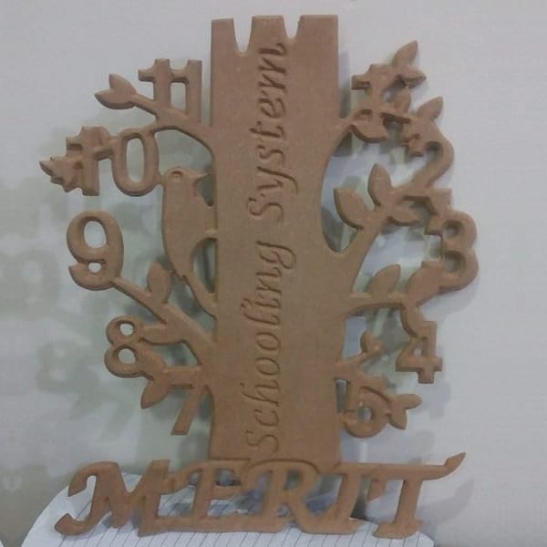 Laser Cut Wooden Tree Wall Clock