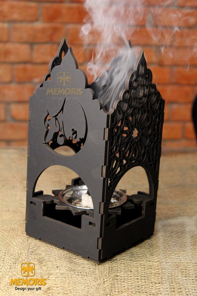 Laser Cut Wooden Incense Burner