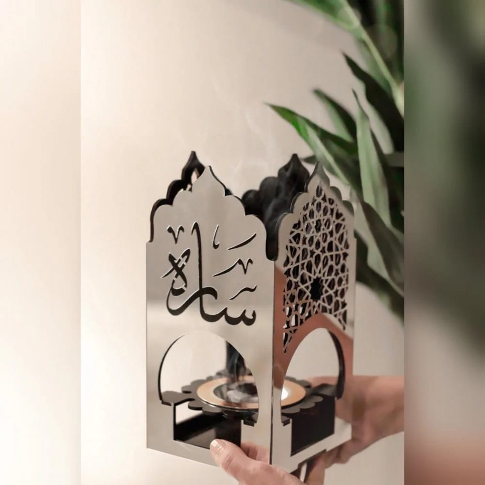 Laser Cut Wooden Incense Burner
