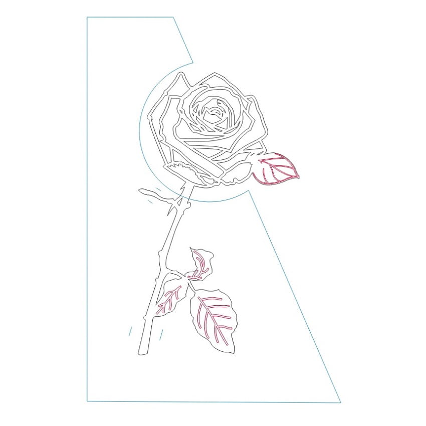 Laser Cut Wooden Rose