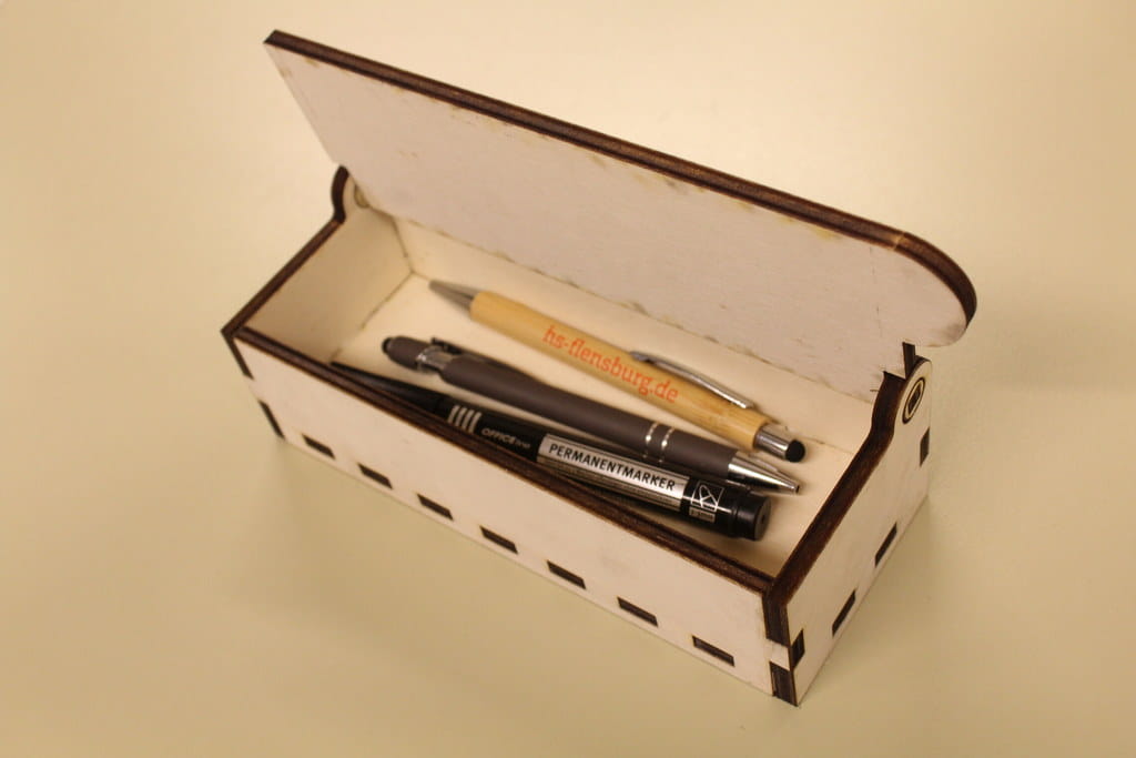 Laser Cut Wooden Pen Box