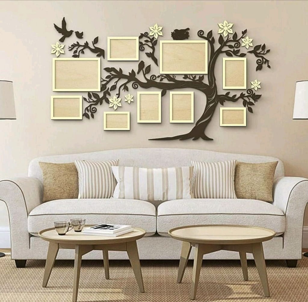 Laser Cut Family Tree Photo Frame