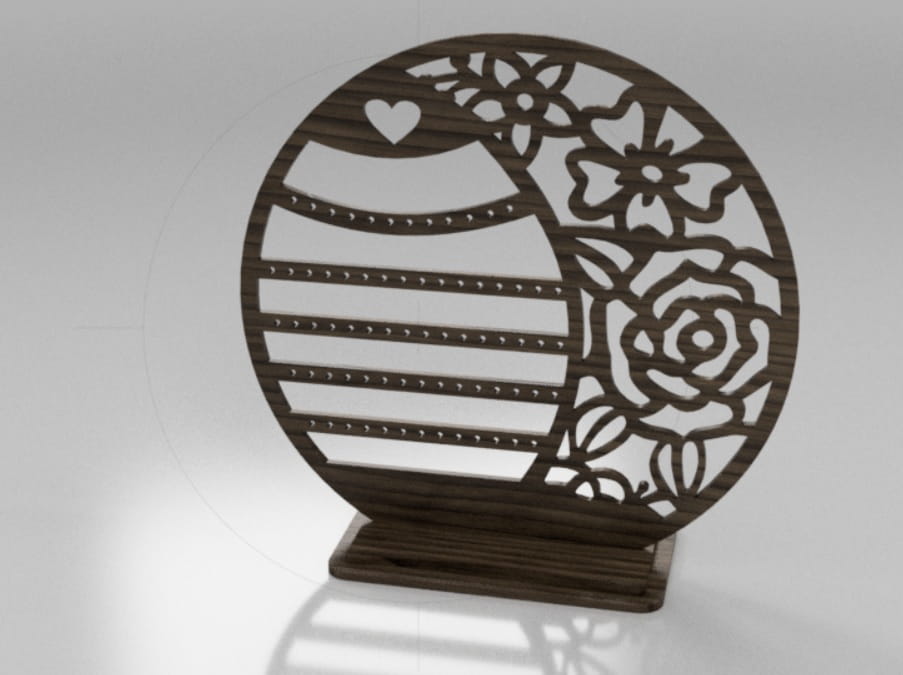 Laser Cut Round Jewelry Display Stand