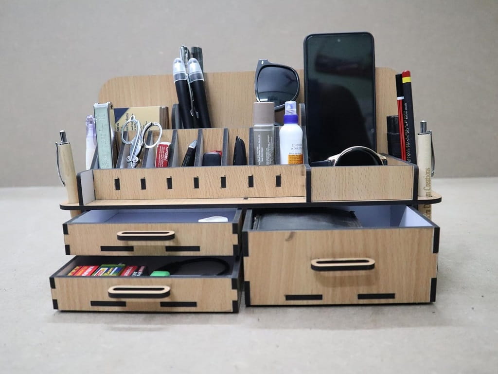 Laser Cut Multifunctional Table Organizer