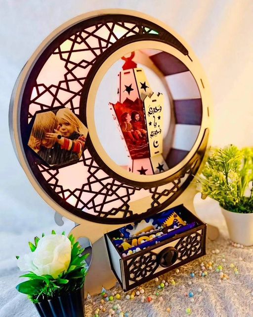 Laser Cut Crescent Moon Fanoos With Drawer