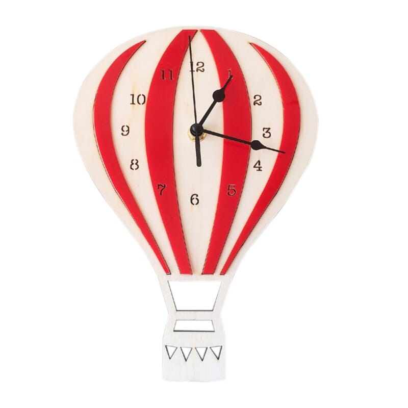 Laser Cut Hot Air Balloon Wall Clock