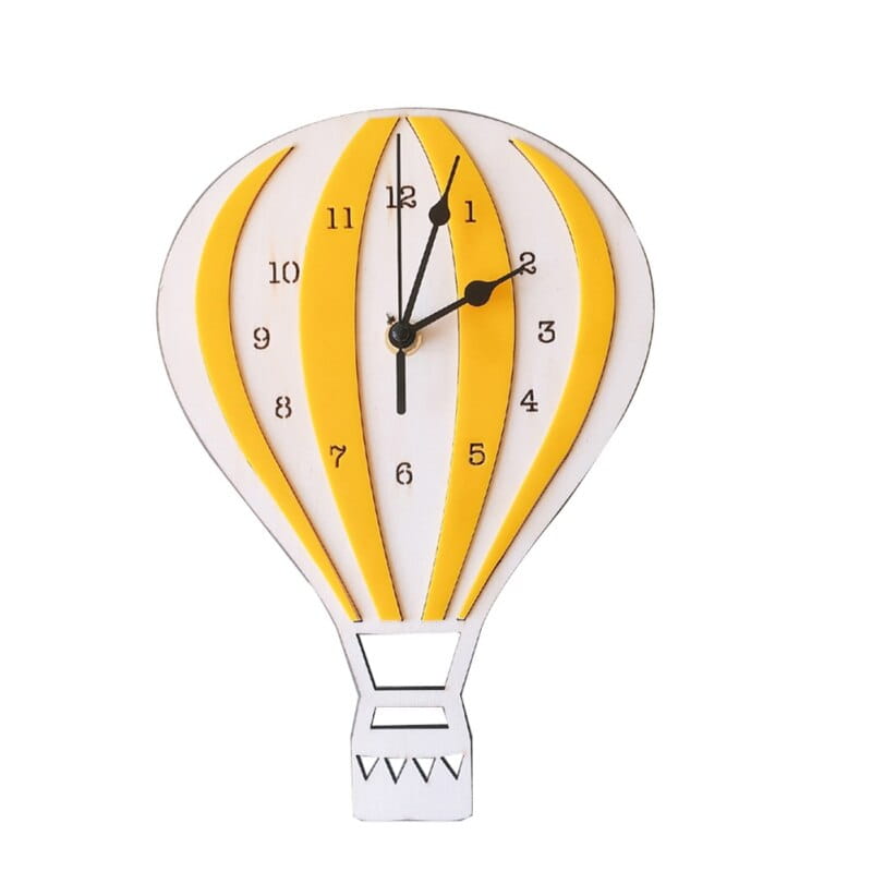 Laser Cut Hot Air Balloon Wall Clock