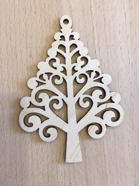Laser Cut Christmas Tree Hanging Ornaments