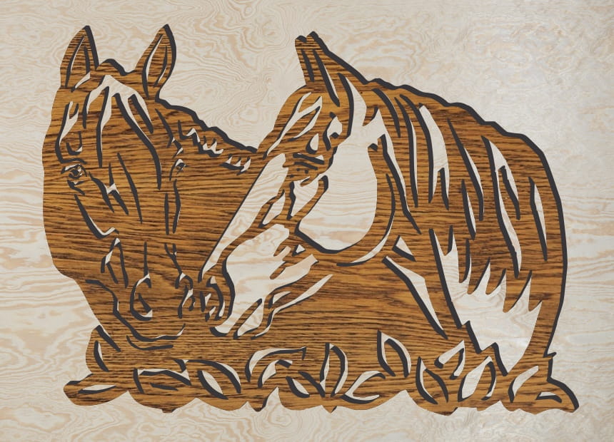 Laser Cut Horses Wall Art