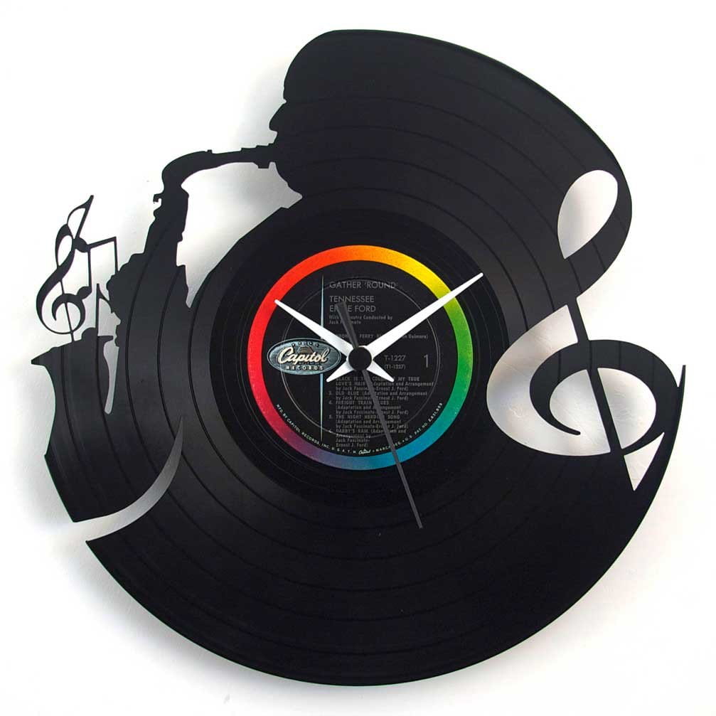 Laser Cut Music Theme Vinyl Record Wall Clock