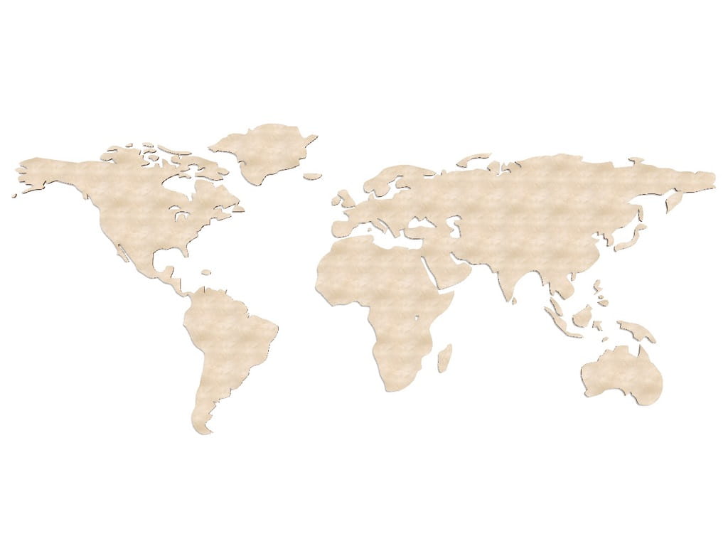 Laser Cut Wooden World Map