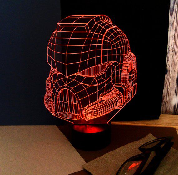 Laser Cut Star Wars Stormtrooper 3D Illusion Lamp