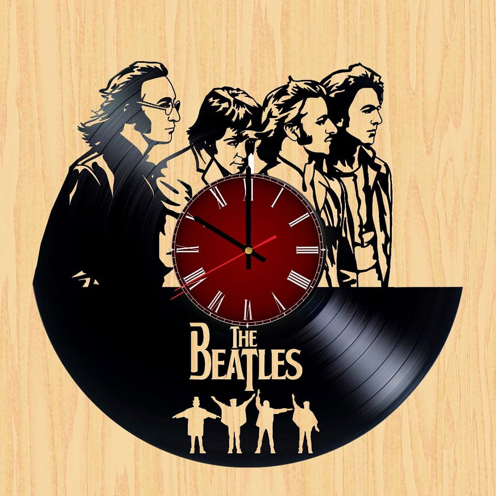 Laser Cut The Beatles Vinyl Record Wall Clock