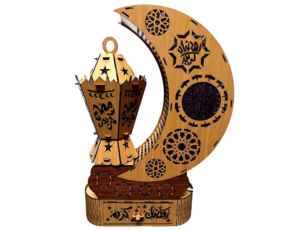 Laser Cut Ramadan Crescent Lantern