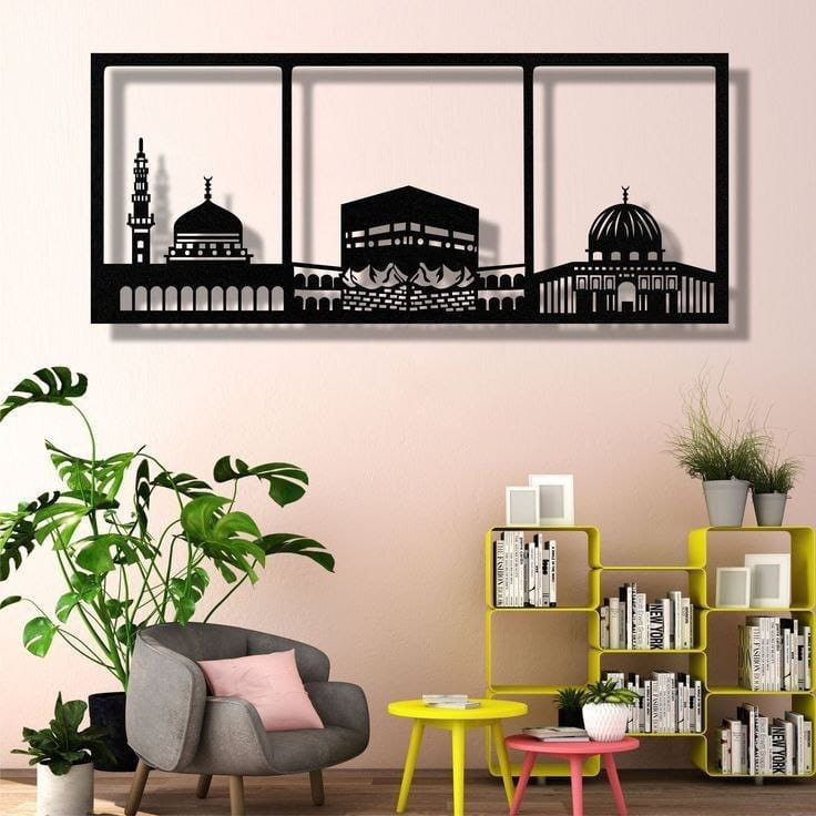 Laser Cut Masjid An Nabawi Masjid Al Haram Masjid Al Aqsa Islamic Wall Art