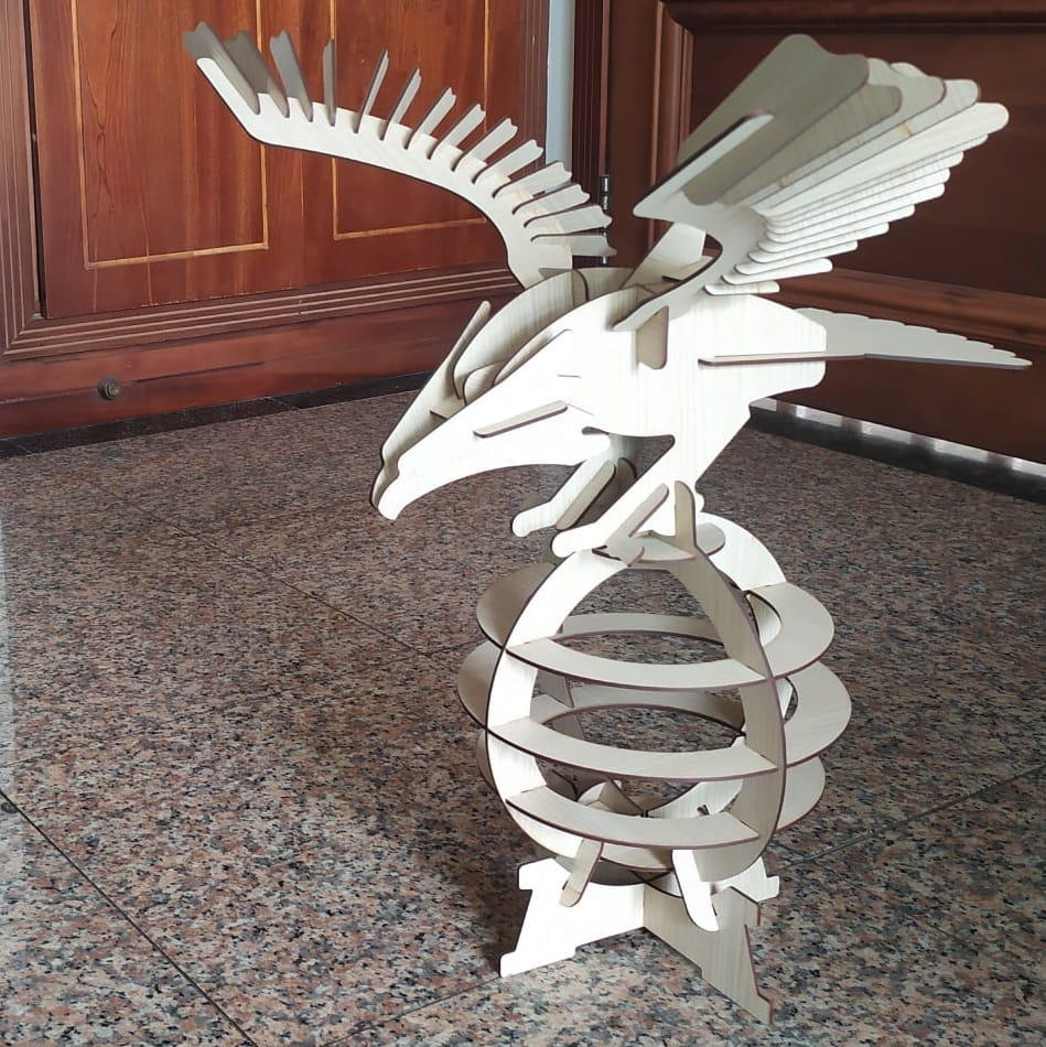 Laser Cut Eagle 3D Puzzle Table Decor