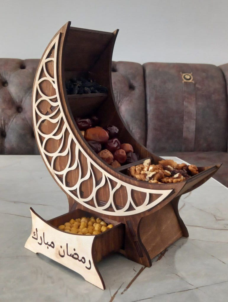 Laser Cut Ramadan Eid Crescent Moon Favor Box