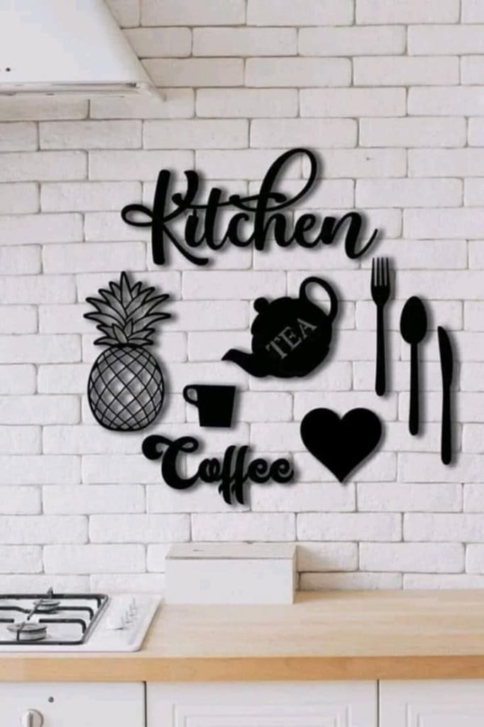 Laser Cut 9 Piece Kitchen Wall Decoration
