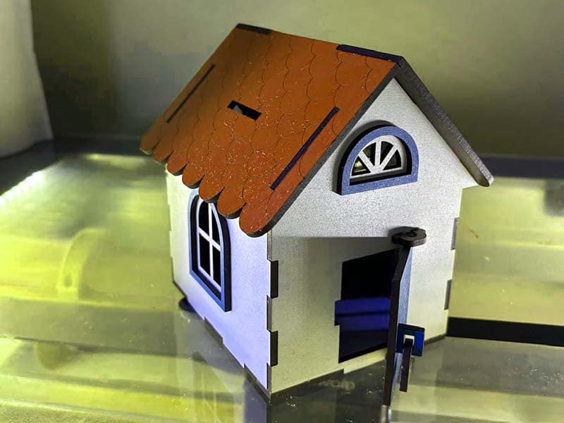 Laser Cut House Money Saving Box