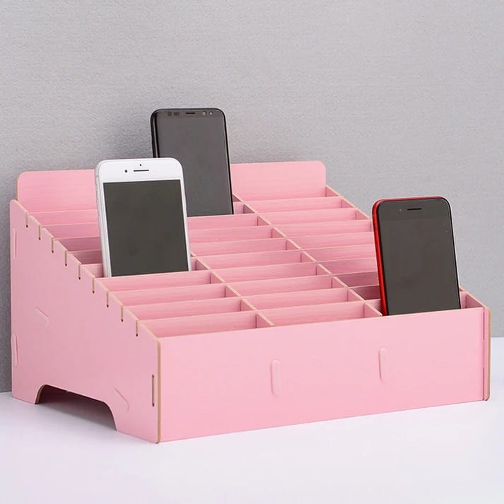 Laser Cut Multi Cell Mobile Phone Film Stand Desktop Display Rack