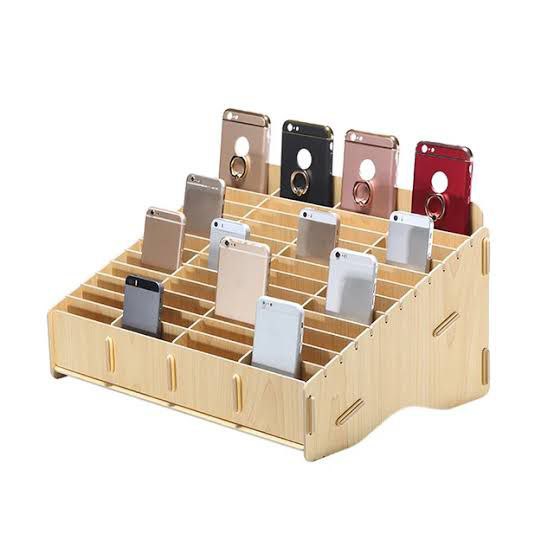 Laser Cut Multi Cell Mobile Phone Film Stand Desktop Display Rack