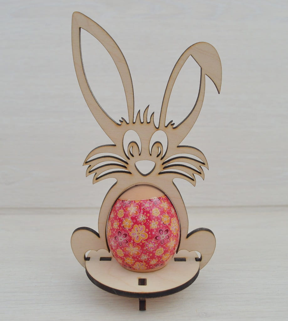 Laser Cut Easter Bunny Egg Holder Stand