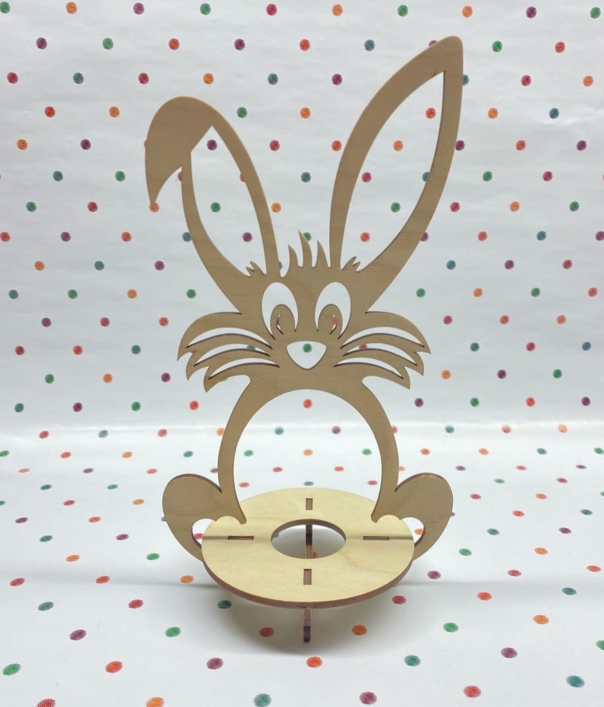 Laser Cut Easter Bunny Egg Holder Stand