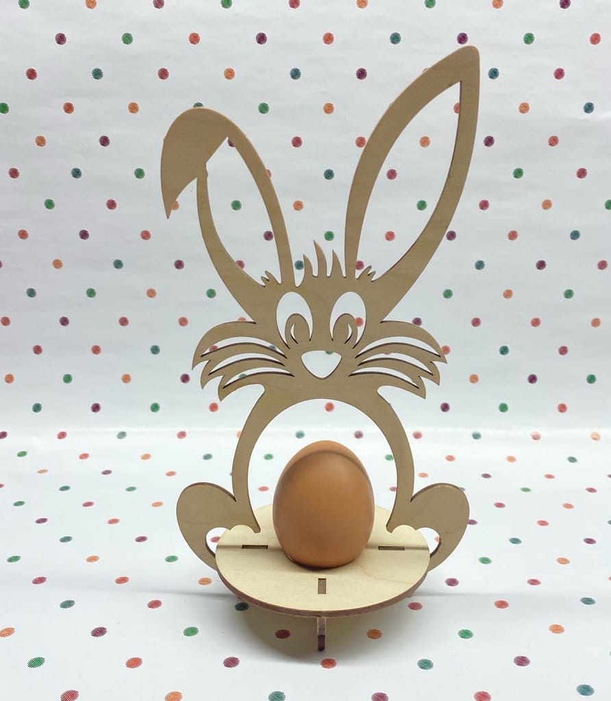 Laser Cut Easter Bunny Egg Holder Stand