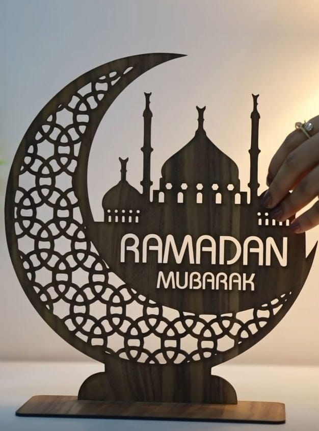 Laser Cut Ramadan Mubarak Table Stand