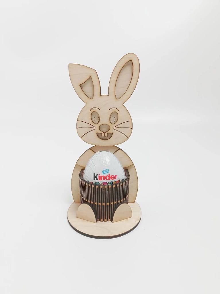 Laser Cut Kinder Surprise Bunny Egg Holder