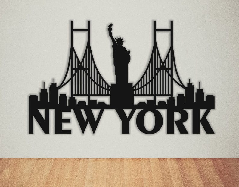 Laser Cut New York Wall Art for Living Room