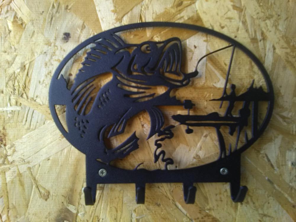 Laser Cut Wall Mounted Fishing Key Holder Key Hooks