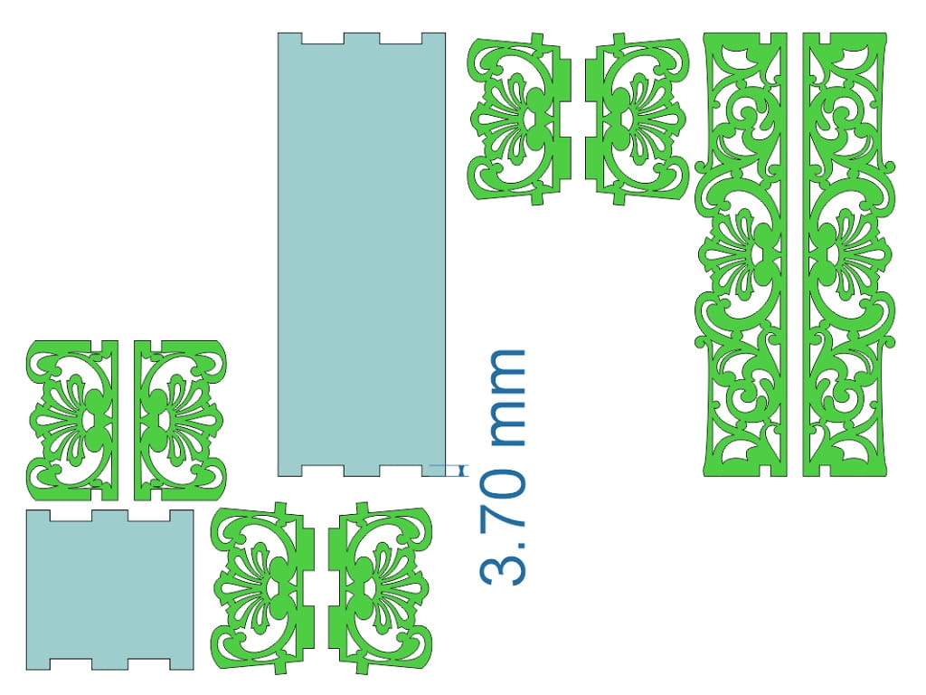 Laser Cut Box Trays With Arabesque Art