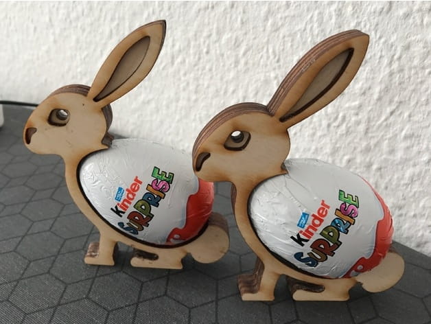 LLaser Cut Bunny Easter Egg Holder
