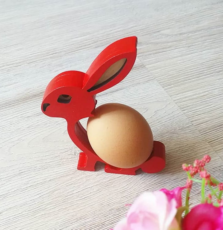 LLaser Cut Bunny Easter Egg Holder