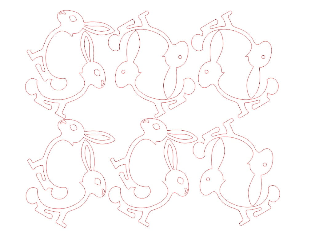 LLaser Cut Bunny Easter Egg Holder