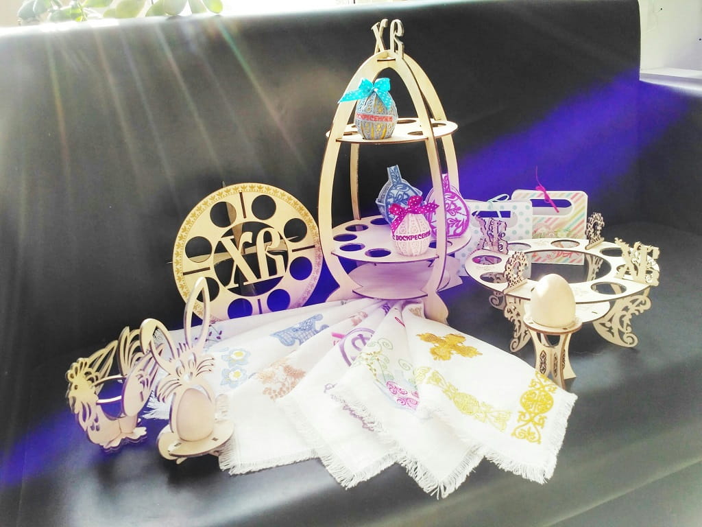 Laser Cut Easter Egg Display Stand Collection