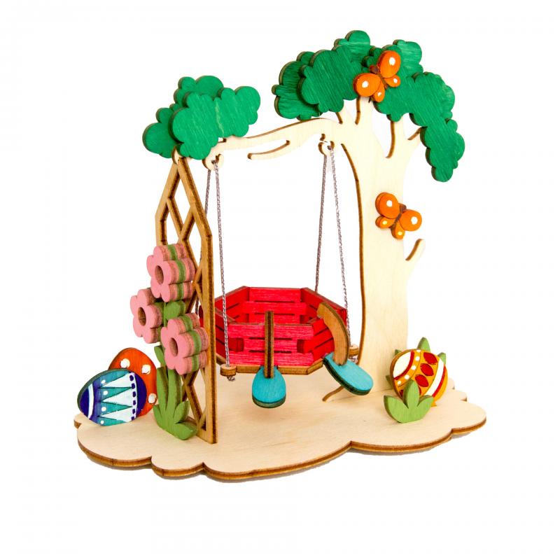 Laser Cut Easter Egg Holder Swing Stand