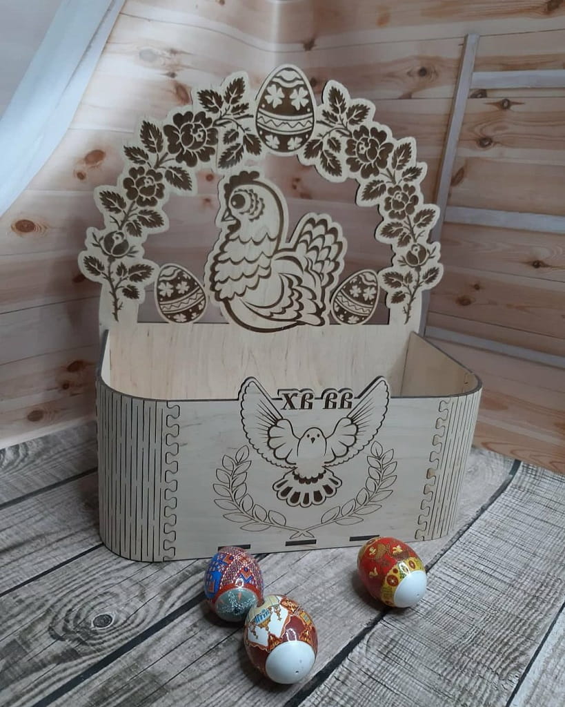 Laser Cut Easter Egg Hunt Basket