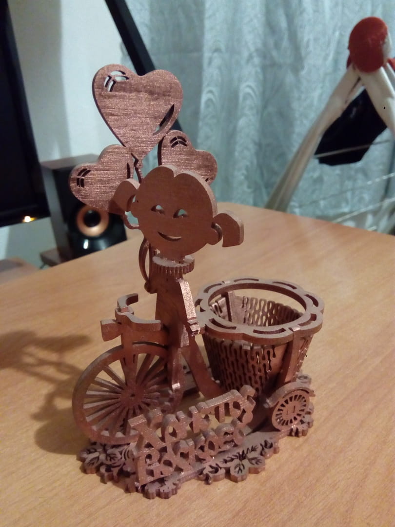 Laser Cut Easter Tricycle Egg Holder Stand