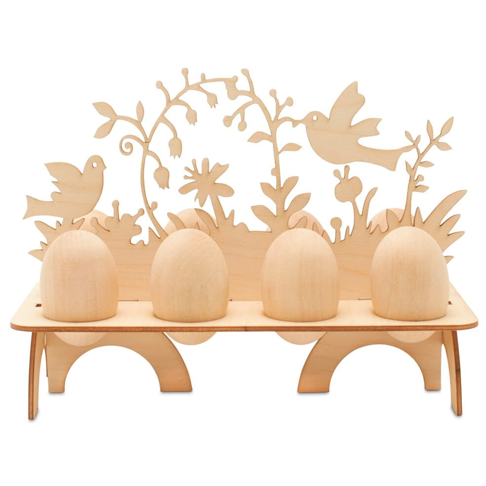 Laser Cut Garden Scene Easter Egg Holder Stand Kit