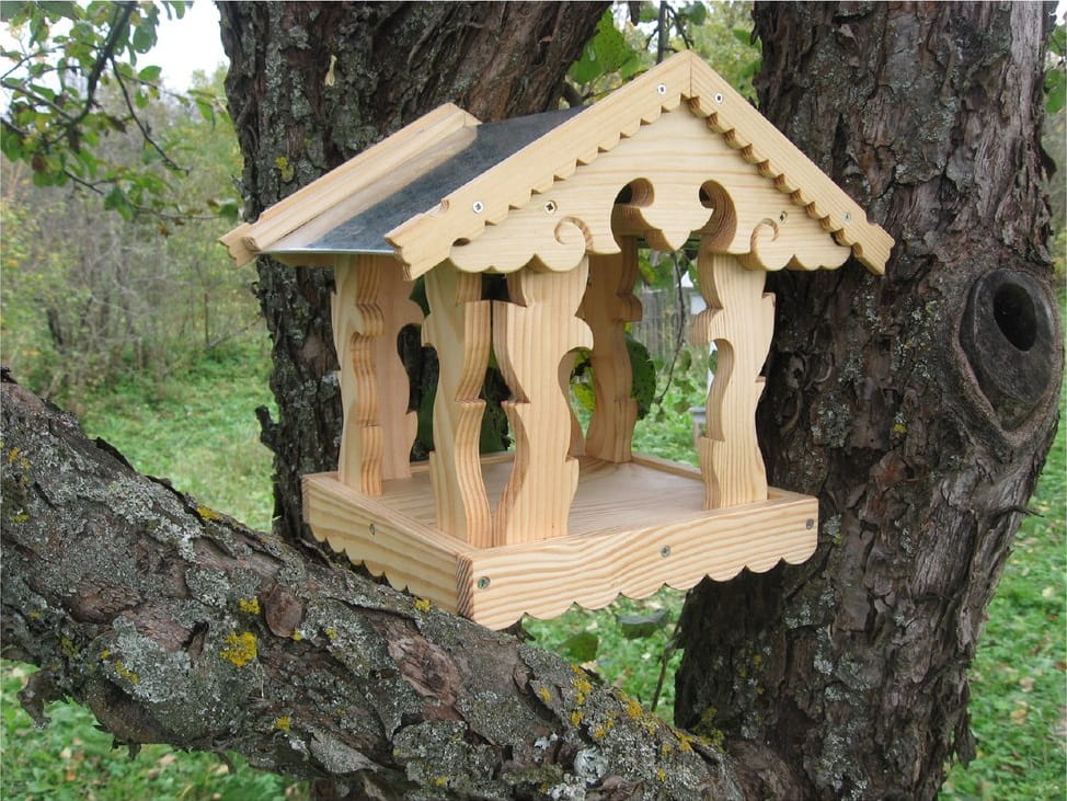 Laser Cut Wooden Bird Feeder Template