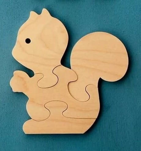 Laser Cut Wooden Bunny Rabbit Jigsaw Puzzle