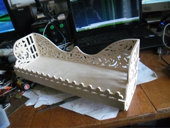 Laser Cut Wooden Decorative Shelf Rack